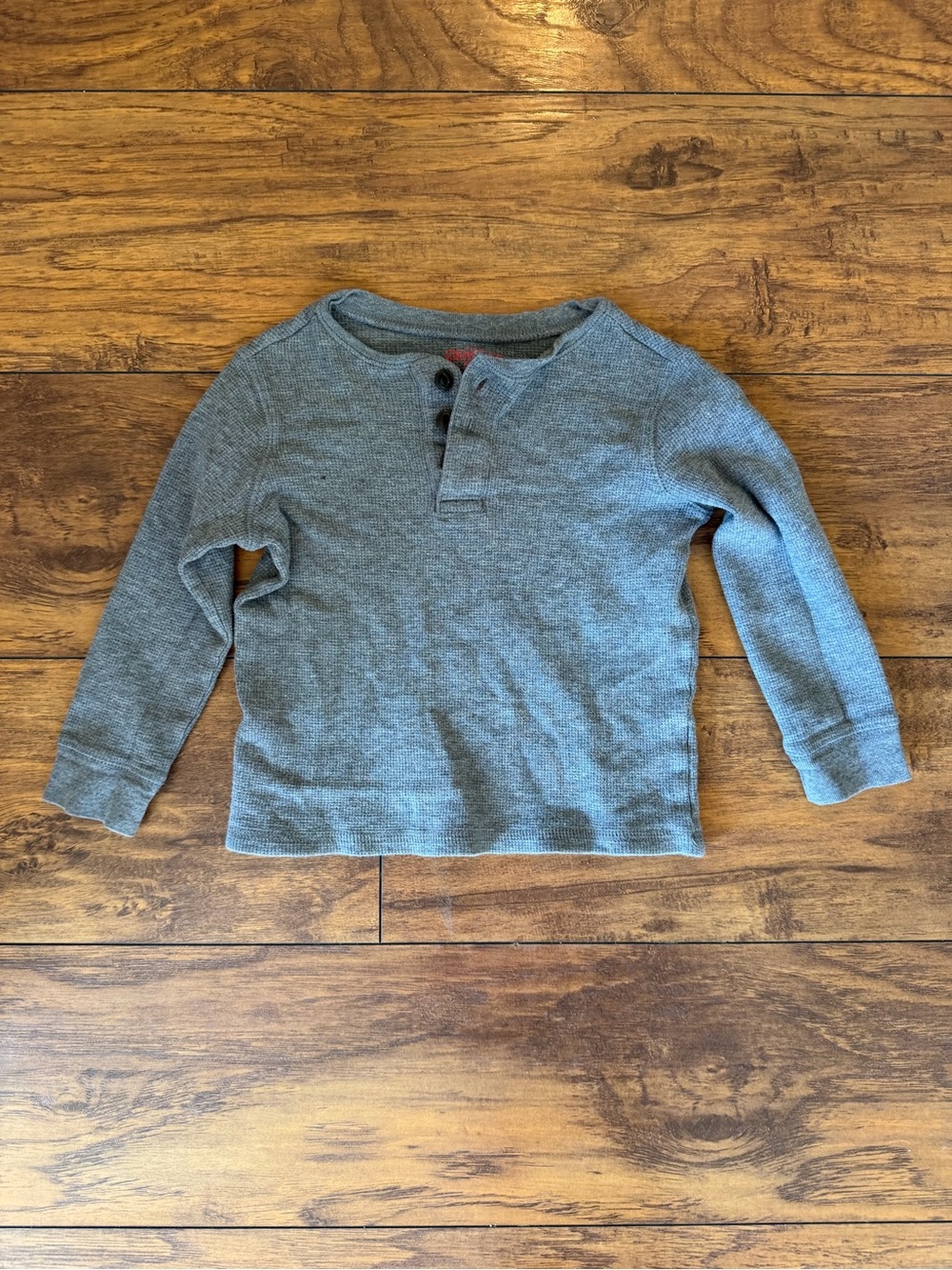 OshKosh B'gosh Heather Gray Long-Sleeve Henley Top
